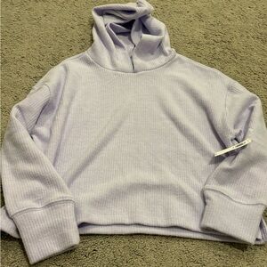 Lavender Ribbed Hoodie